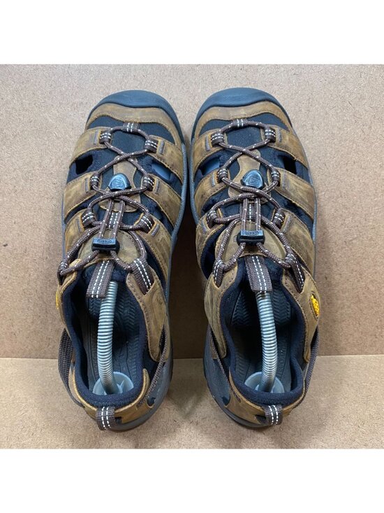 Keen Mens Targhee lll Waterproof Hiking Sandals Size 10 Brown/Black Leather main image 8
